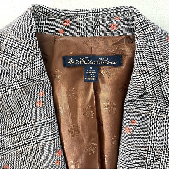 Brooks Brothers Floral Glen Plaid Double Breasted Blazer - Picture 10 of 17